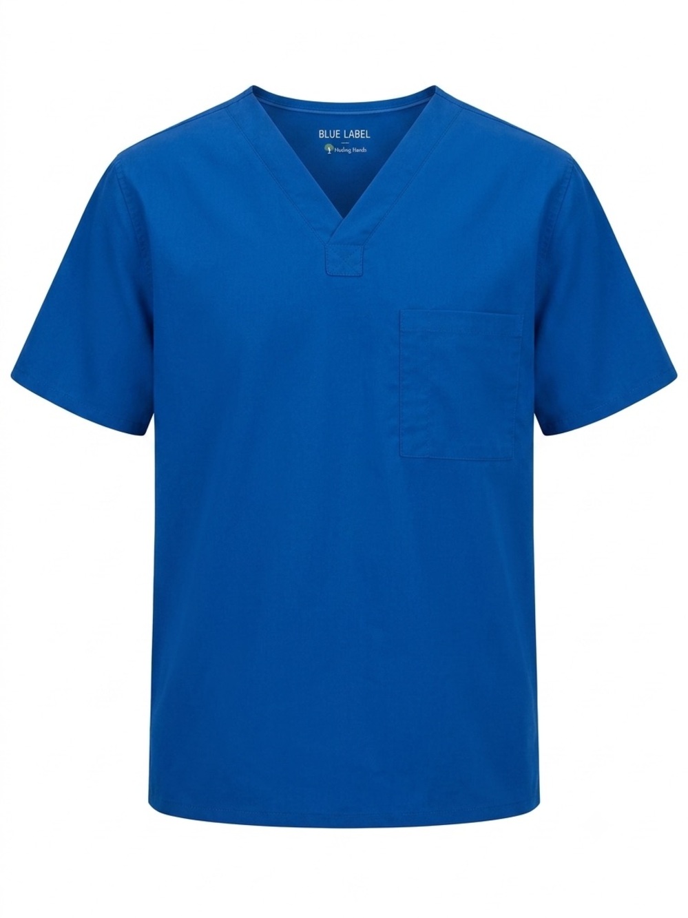 Healing Hands Blue Label "James" Men's 1-Pocket Scrub Top. Royal Blue Size Large